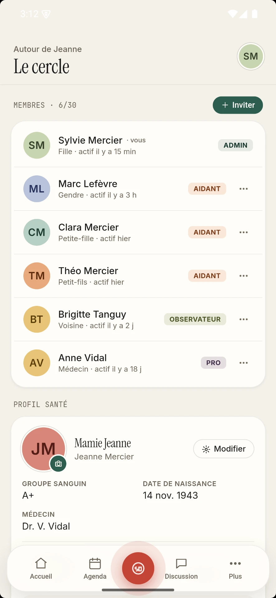 Gestion du cercle de soins — Weave