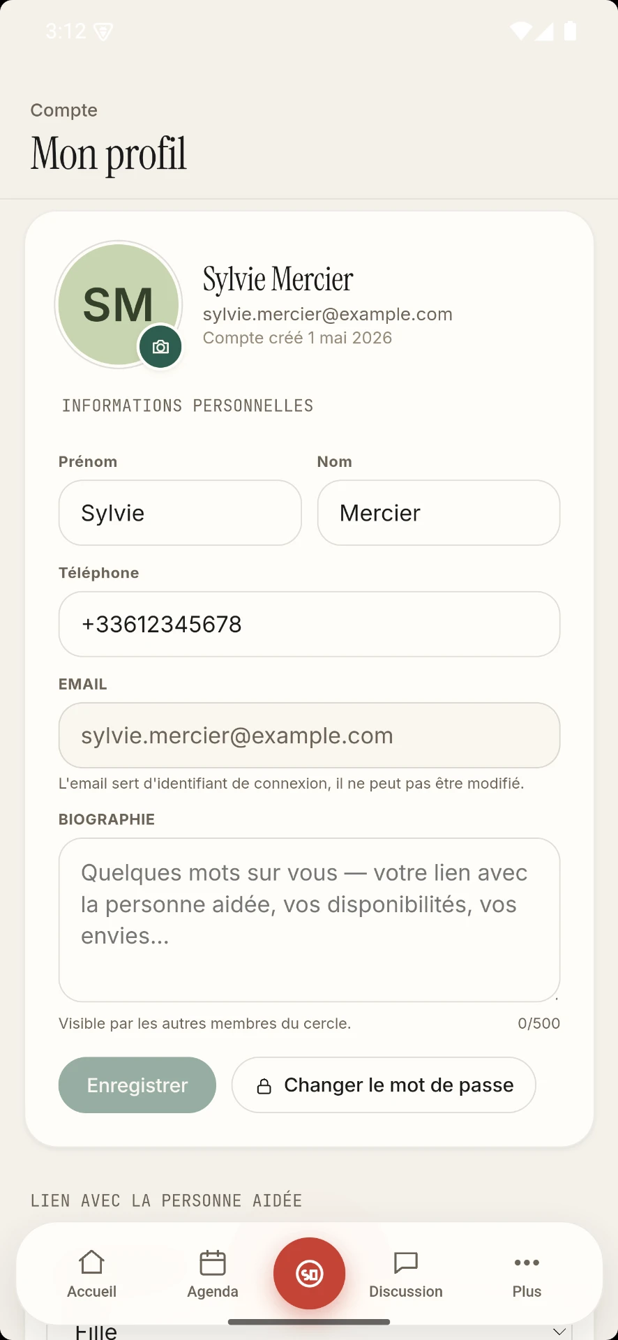 Profil personnel — Weave