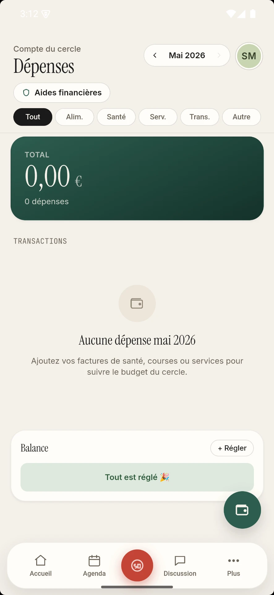 Dépenses partagées — Weave